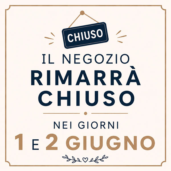 Chiusura 1 e 2 giugno