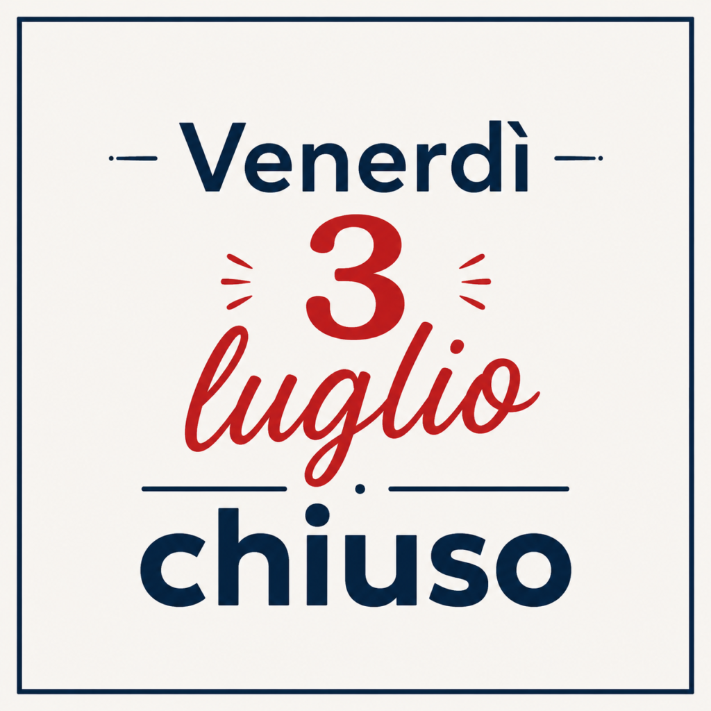 Chiuso 3 luglio