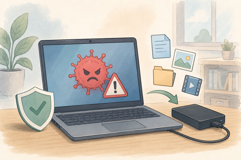 Computer infetto da virus